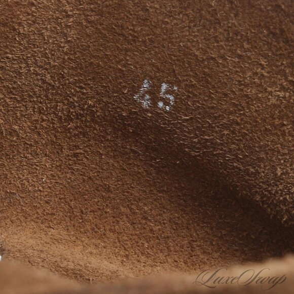 Jacques Soloviere The Biarritz Tobacco Brown Suede Sandals, Size 45 - Picture 11 of 12